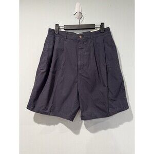 NEW Vintage Baxter Shorts Men 30" Chino Navy 100% Cotton 7" Inseam Travel Casual